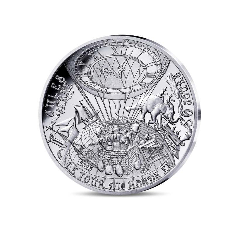 Monnaie de Paris 2025 - L'ART DE LA PLUME - JULES VERNE De la Terre à la Lune - 10€ Argent BE