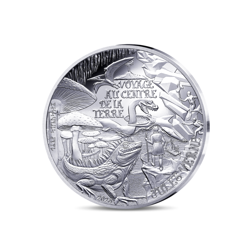 Monnaie de Paris 2025 - L'ART DE LA PLUME - JULES VERNE Voyage au Centre de la Terre - 10€ Argent BE