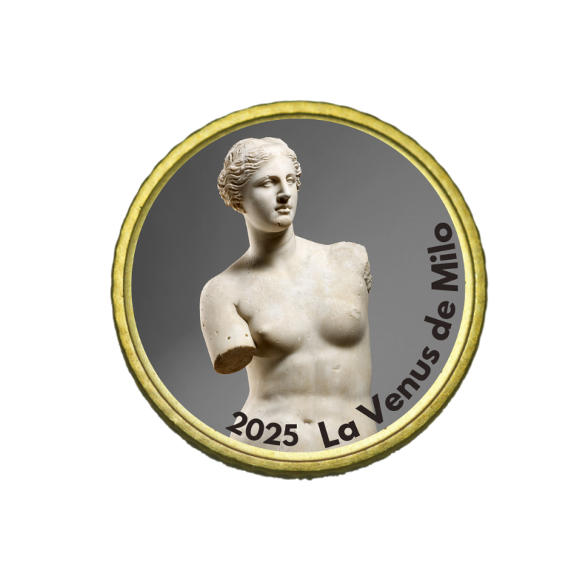 Louvre 2025-50 cts domé couleur- Collection complète
