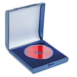 Écrin pour monnaie livré avec capsule, format 80 x 80 x 23 mm