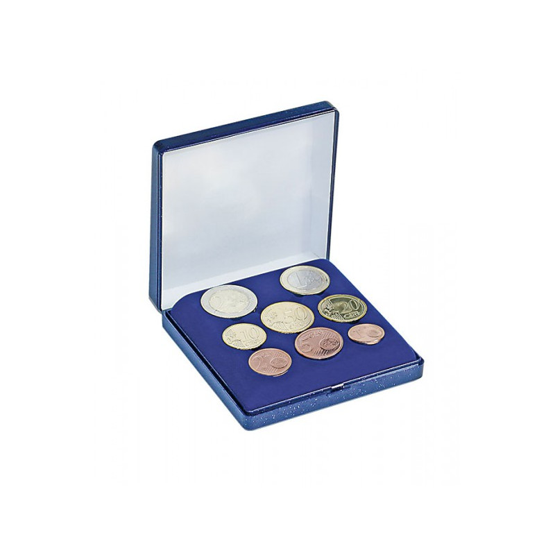 Écrin monnaies pour une série de 8 pièces Euro courantes - Format  90 x 90 mm