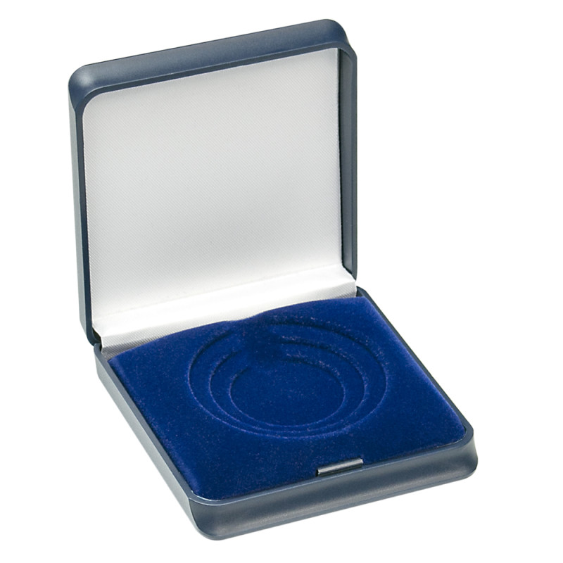 Écrin monnaie avec plateau velours bleu à  3 niveaux