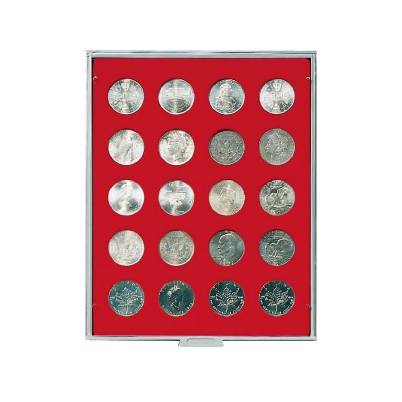 Box monnaies STANDARD à  20 alvéoles ronds pour monnaies Ø 38 mm