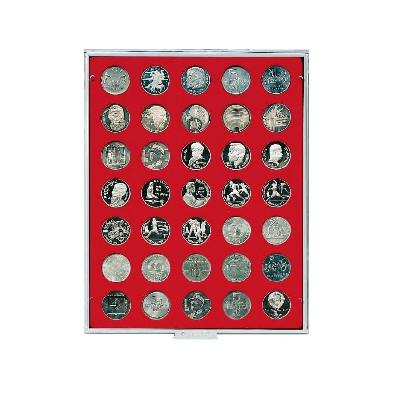 Box monnaies STANDARD à  35 alvéoles ronds pour monnaies Ø 31 mm