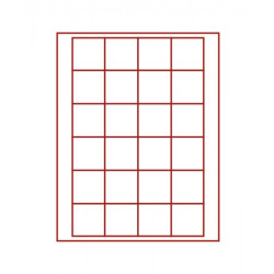 Box monnaies STANDARD à  24 alvéoles carrés pour monnaies/capsules jusqu'à   Ø 42 mm