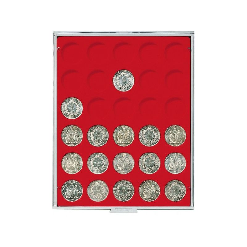 Box monnaies STANDARD à  30 alvéoles ronds pour monnaies Ø 37 mm