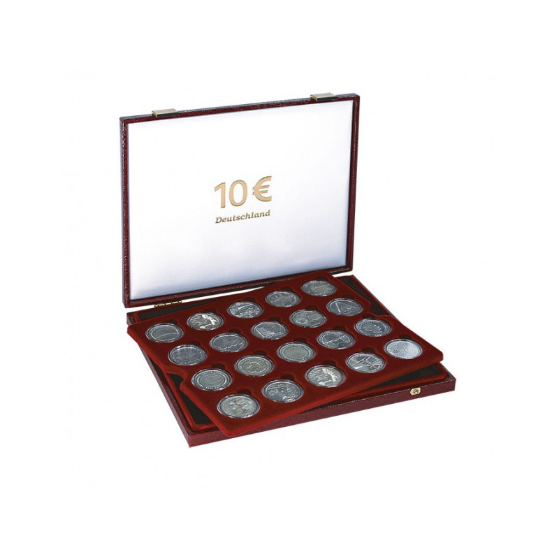 Coffret luxe pour 40 monnaies 10 Euro- commémoratives Allemagne sous capsules