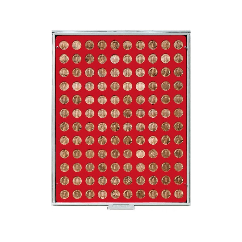 Box monnaies STANDARD à  120 alvéoles ronds pour monnaies Ø 16,5 mm