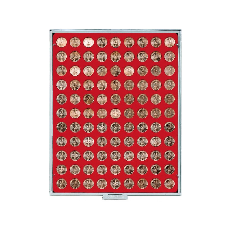 Box monnaies STANDARD à  99 alvéoles ronds pour monnaies Ø 19,25 mm