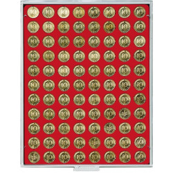 Box monnaies STANDARD à  88 alvéoles ronds pour monnaies Ø 21,5 mm