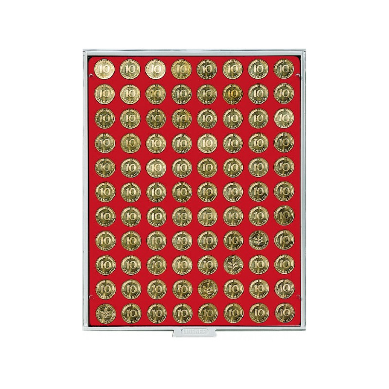 Box monnaies STANDARD à  88 alvéoles ronds pour monnaies Ø 21,5 mm