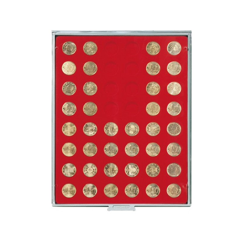 Box monnaies STANDARD à  48 alvéoles ronds pour monnaies Ø 24,25 mm