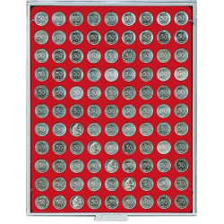 Box monnaies STANDARD à  99 alvéoles ronds pour monnaies Ø 20 mm