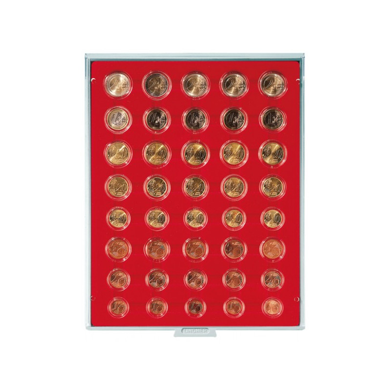 Box monnaies STANDARD pour 5 séries Euro courantes sous capsules LINDNER