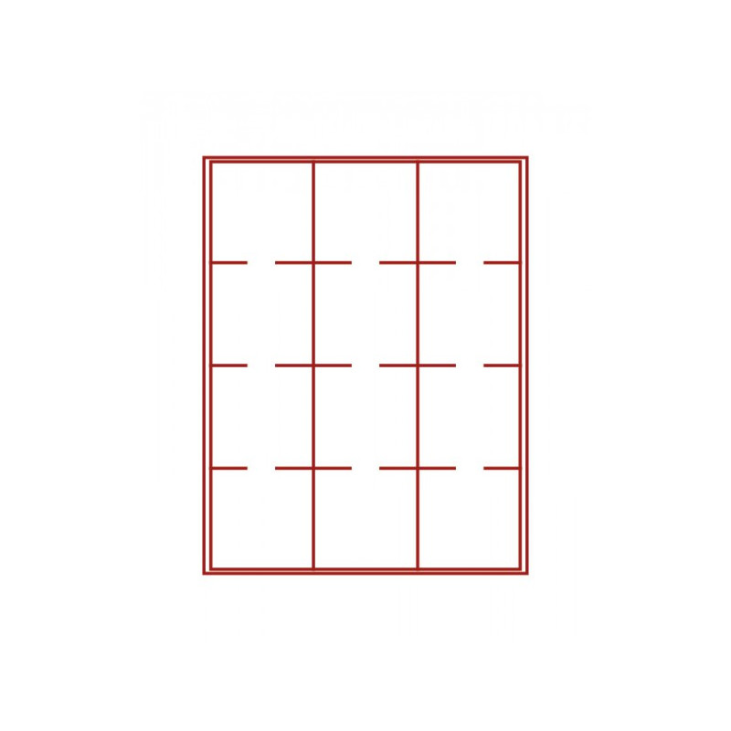 Box monnaies FUMÉ à  12 alvéoles carrés pour Inletts-Box monnaies LINDNER 68x68 mm