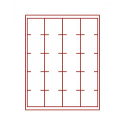 Box monnaies FUMÉ à  20 alvéoles carrés pour Inletts box monnaies LINDNER 51x51 mm