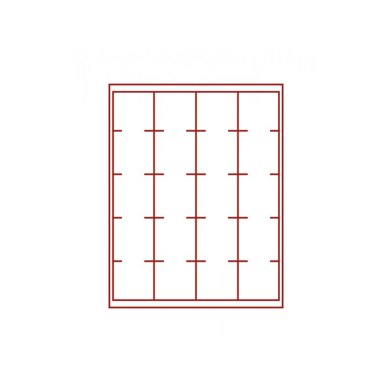 Box monnaies FUMÉ à  20 alvéoles carrés pour Inletts box monnaies LINDNER 51x51 mm