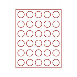 Box monnaies FUMÉ à  30 alvéoles ronds pour monnaies Ø 36 mm