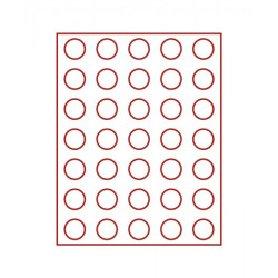 Box monnaies FUMÉ à  35 alvéoles ronds pour monnaies Ø 31 mm