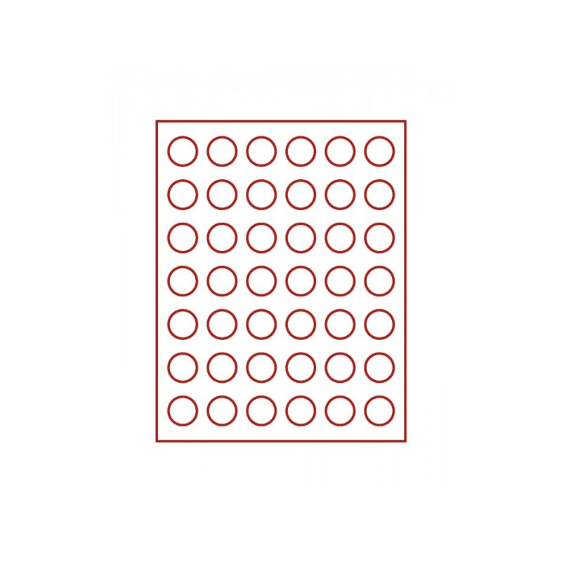 Box monnaies FUMÉ à  42 alvéoles ronds pour monnaies Ø 29,5 mm, par ex. pour les pièces de collection allemandes de 10‚¬ avec