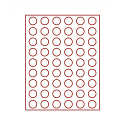 Box monnaies FUMÉ à  54 alvéoles ronds pour monnaies Ø 26,75 mm