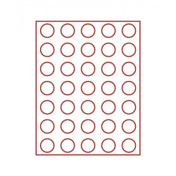 Box monnaies FUMÉ à  35 alvéoles ronds pour monnaies Ø32,5 mm, par ex. pour 20 Euro-/10 Euro- Argent Allemagne