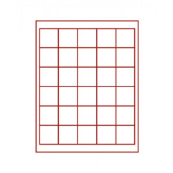 Box monnaies FUMÉ à  30 alvéoles carrés pour monnaies/capsules jusqu'à  Ø38 mm