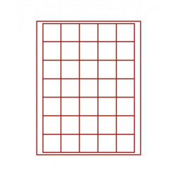 Box monnaies FUMÉ à  35 alvéoles carrés pour monnaies/capsules jusqu'à  Ø 36 mm