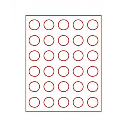 Box monnaies FUMÉ à  30 alvéoles ronds pour monnaies Ø 34 mm