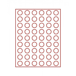 Box monnaies FUMÉ à  54 alvéoles ronds pour monnaies Ø 25,75 mm, par ex. pour 2 Euro