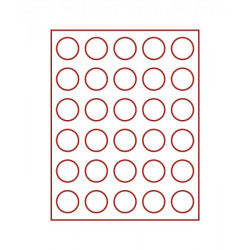Box monnaies FUMÉ à  30 alvéoles ronds pour monnaies Ø 37 mm