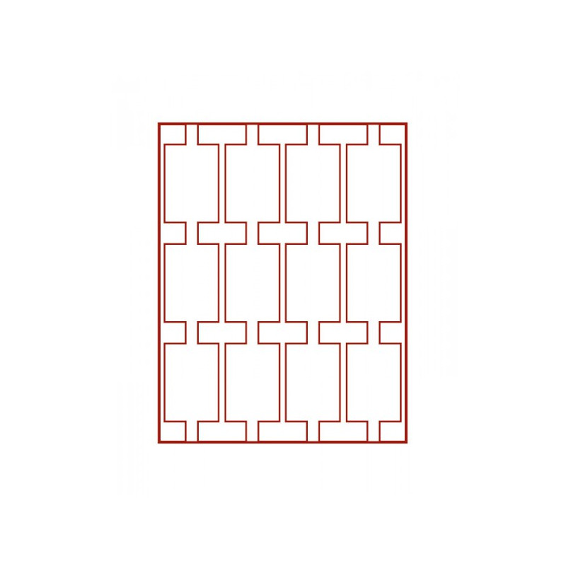 Box monnaies FUMÉ à  12 alvéoles rectangulaires pour étuis REBECK COIN L 75x50 mm