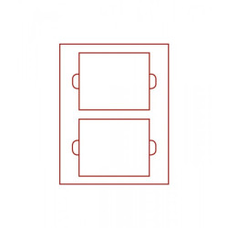 d-Box STANDARD à  2 alvéoles rectangulaires 152 x 123 mm