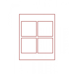 d-Box STANDARD à  4 alvéoles carrés 100 x 100 mm pour monnaies/médailles ou autres objets de collection