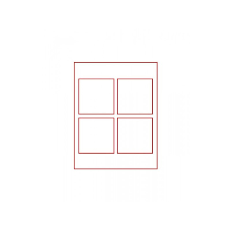 d-Box STANDARD à  4 alvéoles carrés 100 x 100 mm pour monnaies/médailles ou autres objets de collection