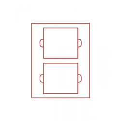 d-Box STANDARD à  2 alvéoles rectangulaires 140 x 123 mm pour 2 x 5 séries Euro courantes Allemagne en fleur de coin (jusqu'à