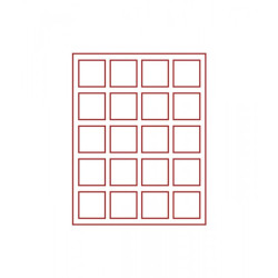 d-Box STANDARD à  20 alvéoles carrés 47 x 47 mm pour monnaies/médailles ou autres objets de collection