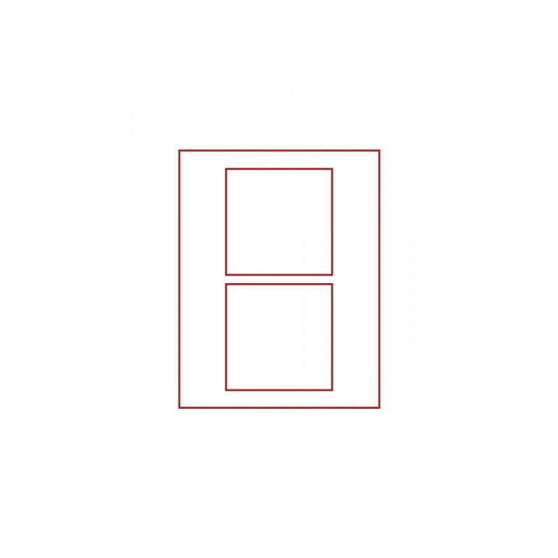 d-Box FUMÉ à  2 alvéoles carrés 125 x 125 mm pour monnaies/médailles ou autres objets de collection