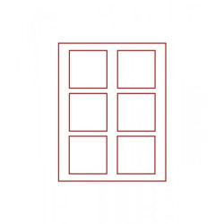 d-Box FUMÉ à  6 alvéoles carrés 85 x 85 mm pour monnaies/médailles ou autres objets de collection