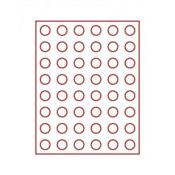 Box monnaies FUMÉ à  48 alvéoles ronds pour monnaies Ø 24,25 mm