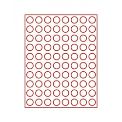 Box monnaies FUMÉ à  80 alvéoles ronds pour monnaies Ø 22,25 mm
