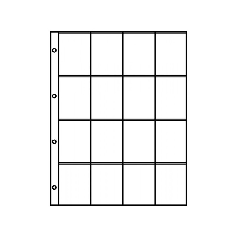 Feuilles de classement A4 à  16 poches (50 x 70 mm), paquet de 10
