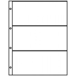 Feuilles de classement  A4 noires, à  3 poches (220 x 97 mm), paquet de 10