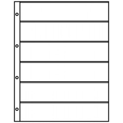 Feuilles de classement  A4 noires, à  6 bandes (48 mm), paquet de 10