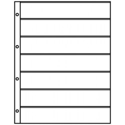 Feuilles de classement A4 noires à  7 bandes (40 mm), paquet de 10