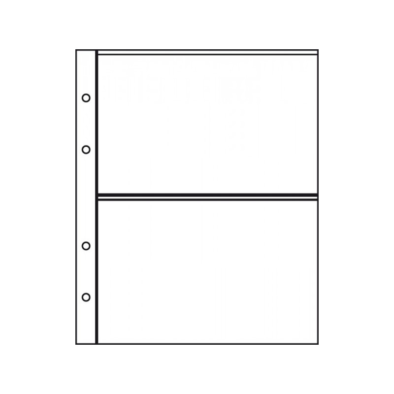 Feuilles transparentes à  2 poches, paquet de 50