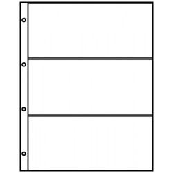 Feuilles de classement A4 transparentes à  3 poches (220 x 97 mm), paquet de 10