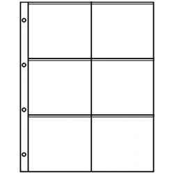 Feuilles de classement A4 à  6 poches (110 x 98 mm), paquet de 10