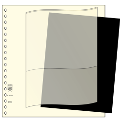Feuilles intercalaires pour descriptif, Format 249 x 183 mm, noires, paquet de 100
