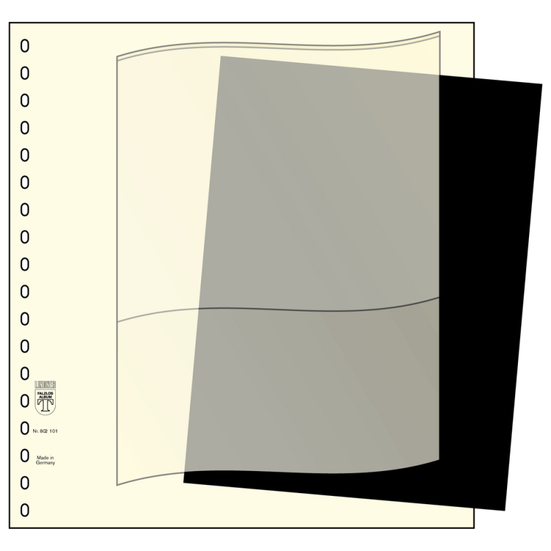 Feuilles intercalaires pour descriptif, Format 249 x 183 mm, noires, paquet de 100
